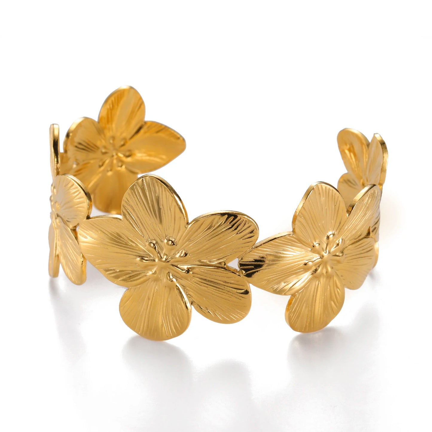 Big Flowers Cuff Bracelet