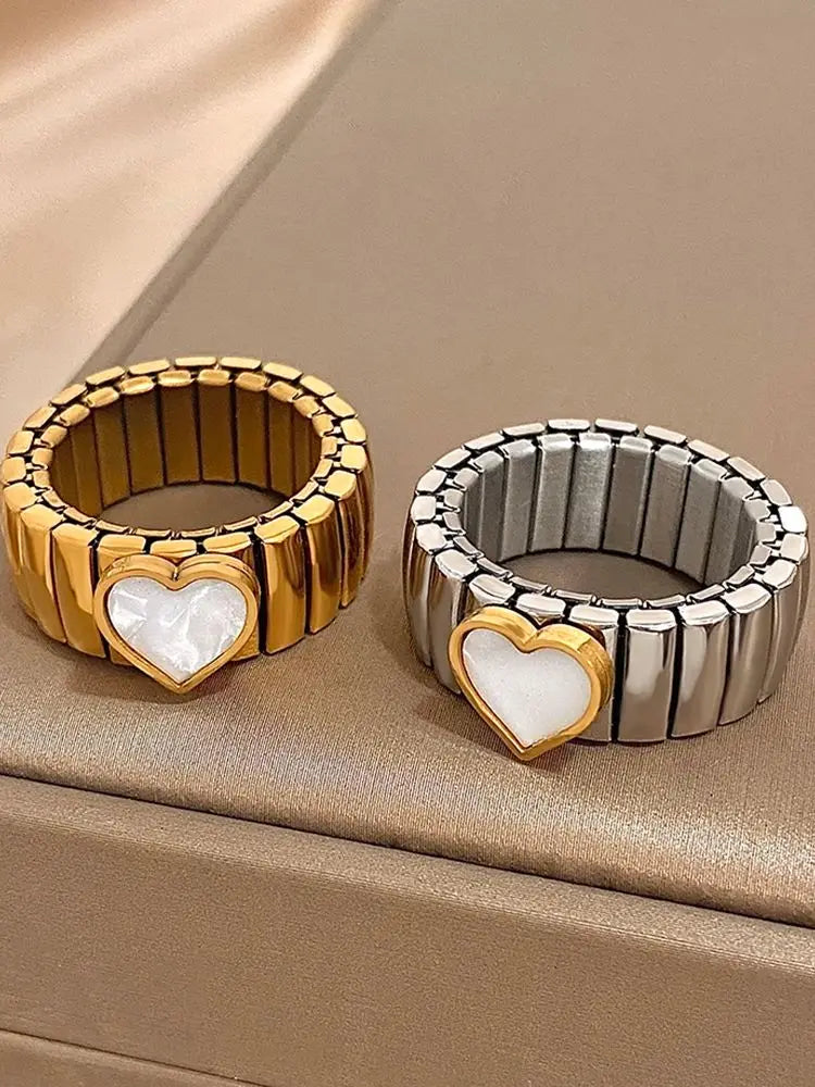 Elastic  Valentine Rings