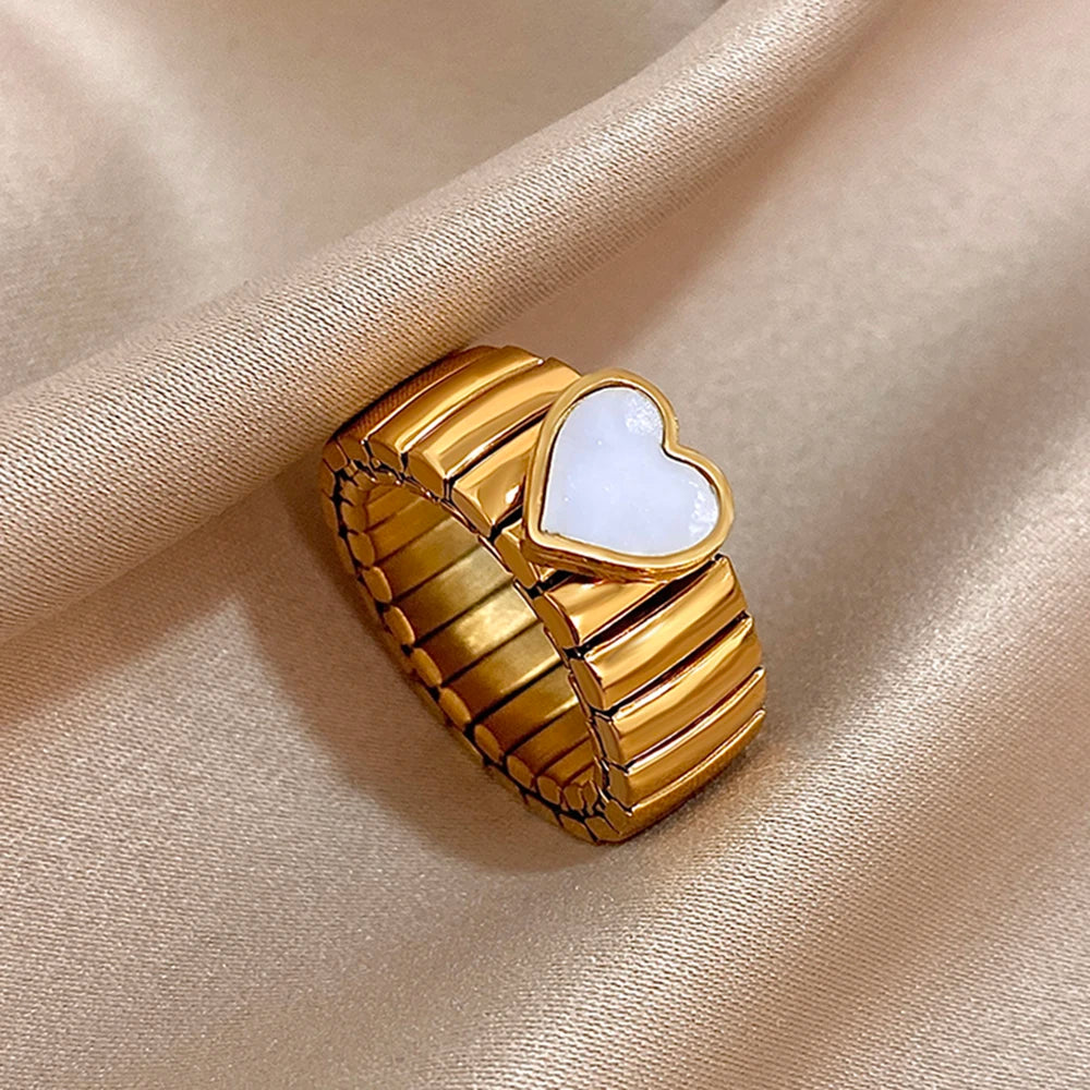 Elastic  Valentine Rings