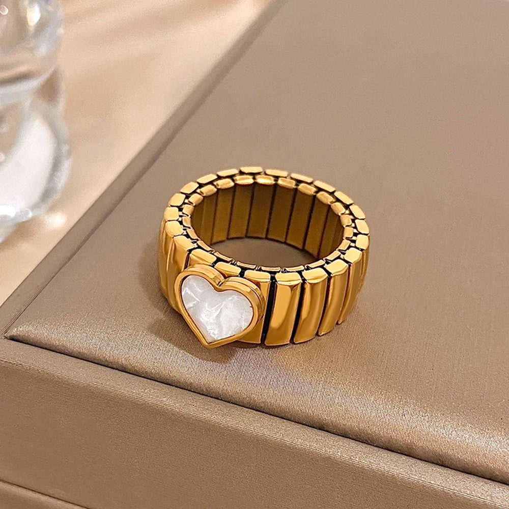 Elastic  Valentine Rings