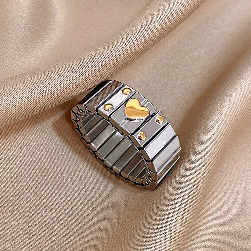 Elastic  Valentine Rings