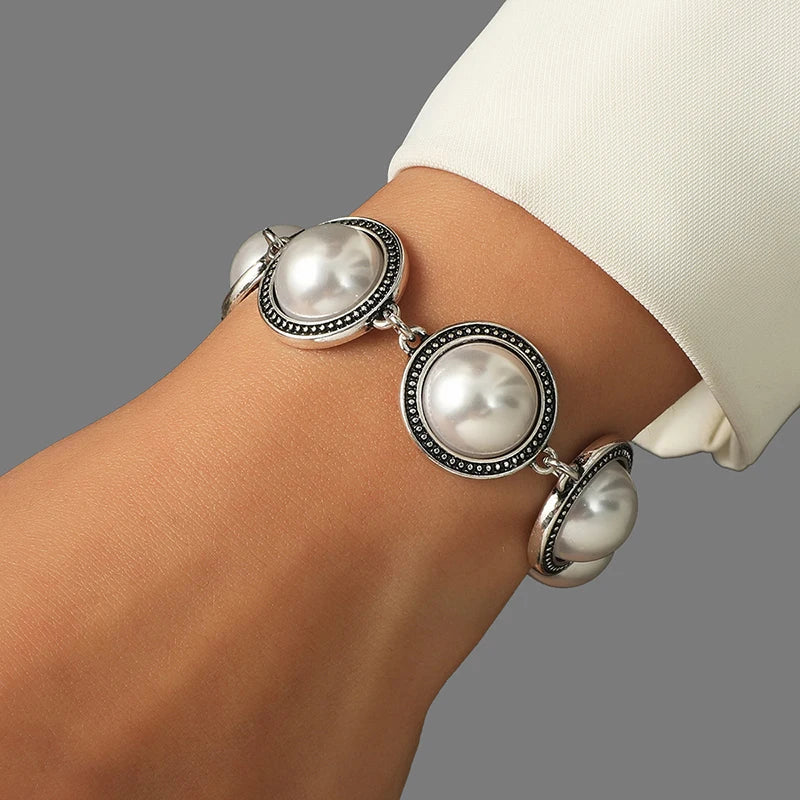 Round Pearl Bracelets Bangles